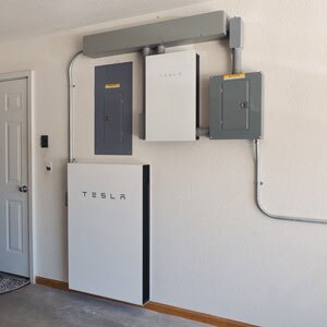 Tesla Battery in Garage