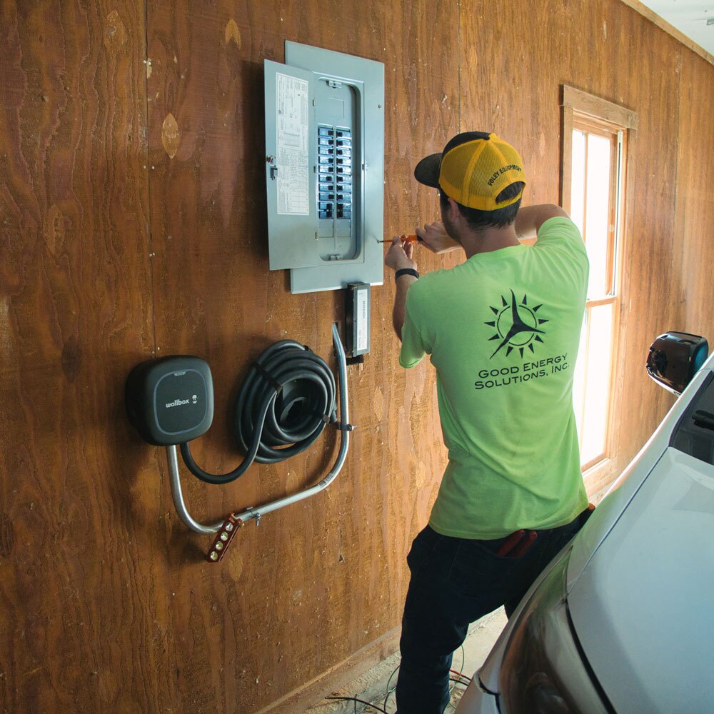 EV charger install Lawrence Kansas